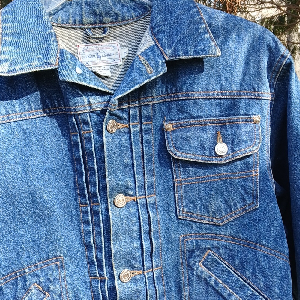 Ralph Lauren women's denim trucker jacket. sz M - Picture 12 of 12